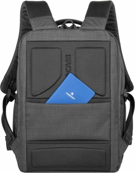 çantë shpine për laptop RIVACASE 8363 15.6" me portë USB, gri grafit