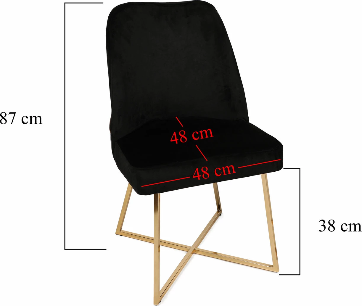 Set karrigash (4 copë) Hanah Home, Madrid 911 V4, ngjyrë ari dhe e zezë