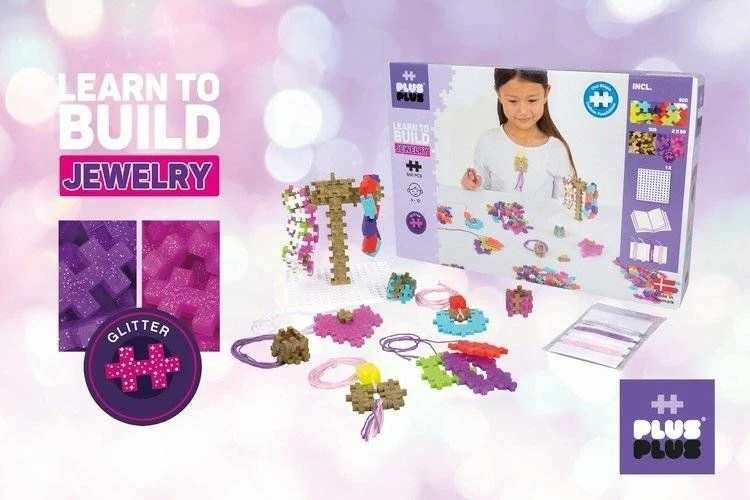 Set blloqe ndërtimi Plus Plus Mini Mix Glitter 500 copë, për bizhuteri, shumëngjyrëshe
