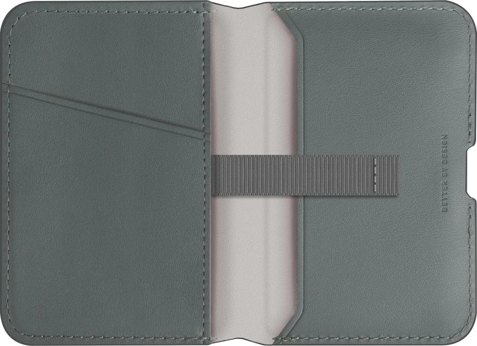 Mbështjellës magnetik me portofol UNIQ Lyden DS, për iPhone me MagSafe, Jeshil