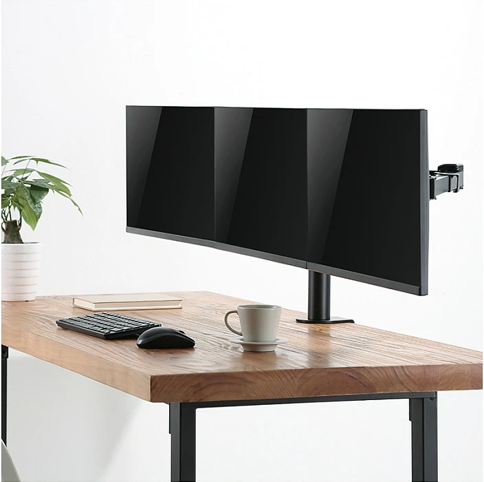 Mbajtëse monitori LogiLink 3-fishe, 17-27", krahë të rregullueshëm, e zezë