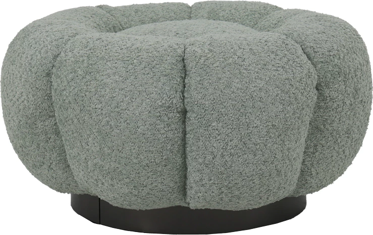 Karrige për bar boucle, ngjyrë e gjelbër e çelët, D60x31cm