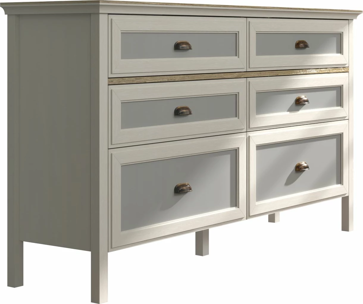 Komodë Skye Decor, FRN-21014, krem, lis, gri