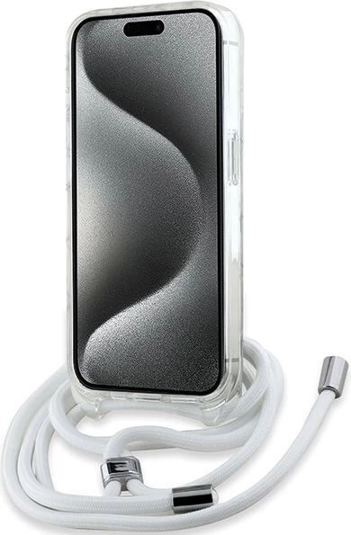 Mbështjellës Karl Lagerfeld IML Crossbody Monogram Karl & Choupette Head MagSafe për iPhone 15 Pro, Transparent