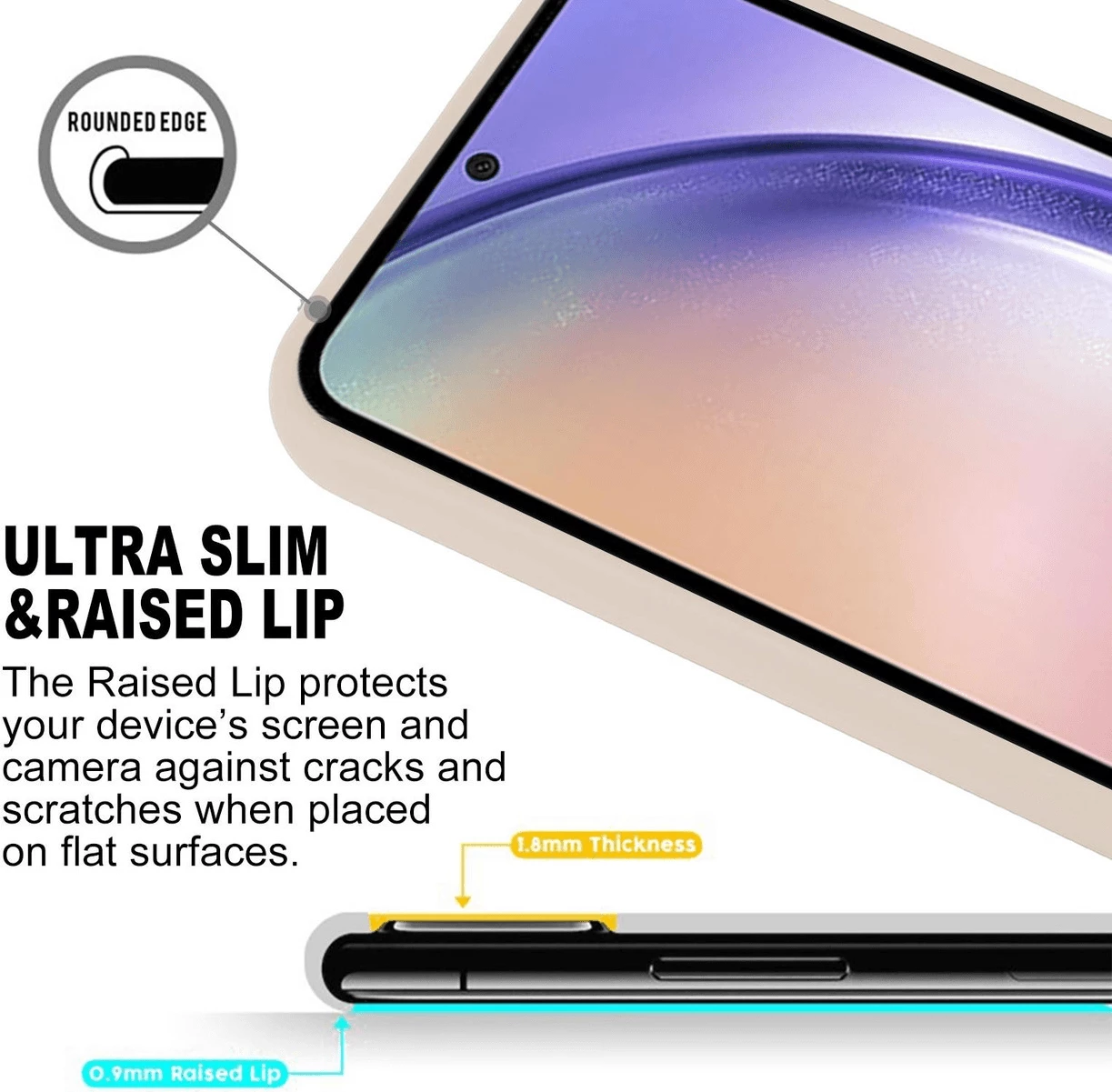 Mbështjellës silikoni Goospery Soft Feeling për Samsung Galaxy A54, beige