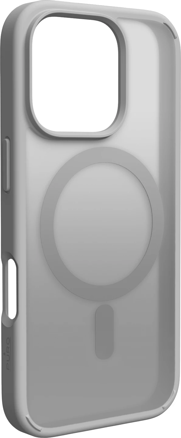 Mbështjellës Puro Gradient MagSafe për iPhone 16 Pro Max, silikon, argjendtë