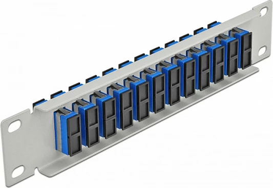 Patch panel fiber optik DeLOCK 10" 12x SC Duplex, 1U, blu/gri
