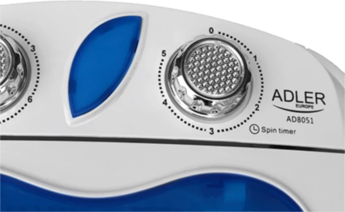 Mini makinë larëse ADLER AD8051 me shtrydhje 3 kg/1 kg, bardhë/kaltër