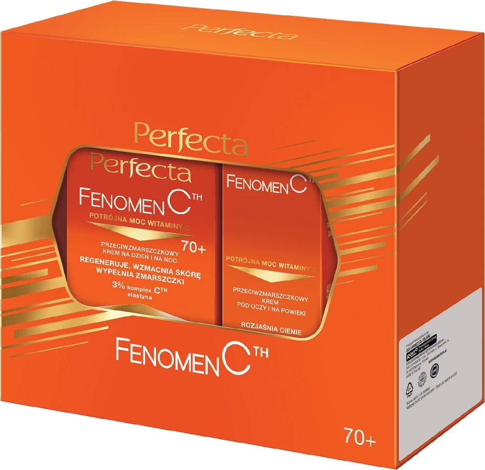 Set krem për fytyrë dhe sy për femra Perfecta Fenomen C Anti-Aging 70+, 50ml + 15ml