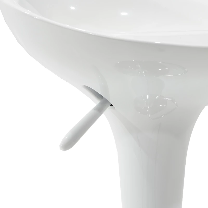 Karrige për bar Felice, e rregullueshme në lartësi, ngjyrë bardhë-krom, 40x43x84cm