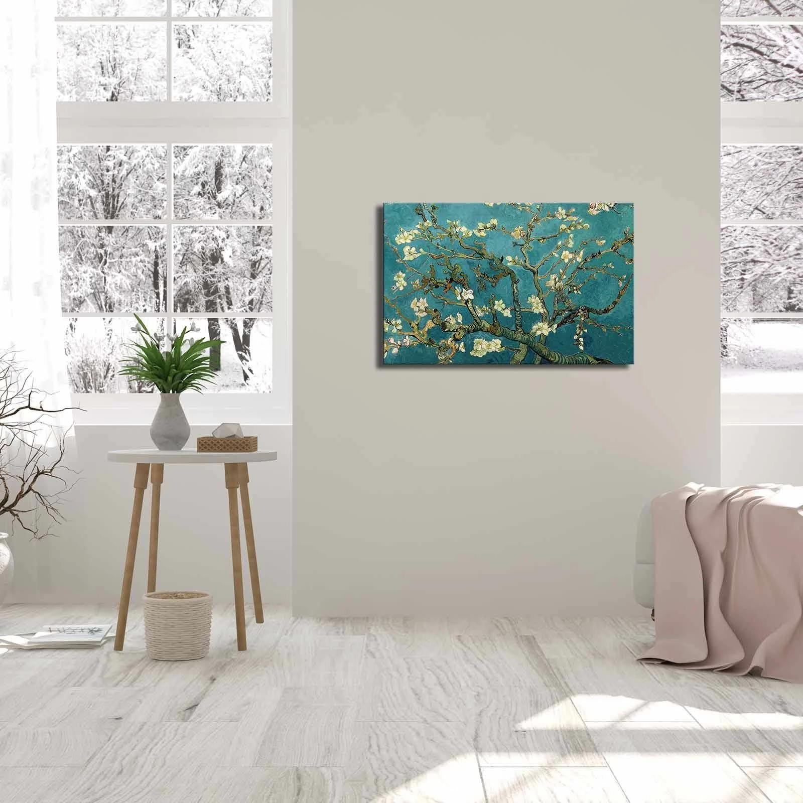 Pikturë dekorative në kanavacë, Wallity FAMOUSART-06, lule bajame, 45x70cm