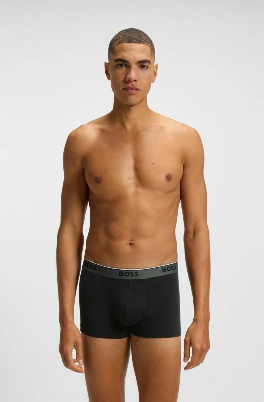 Të brendshme meshkuj Boss Bodywear Trunk 3P, të zeza, set prej 3 copë