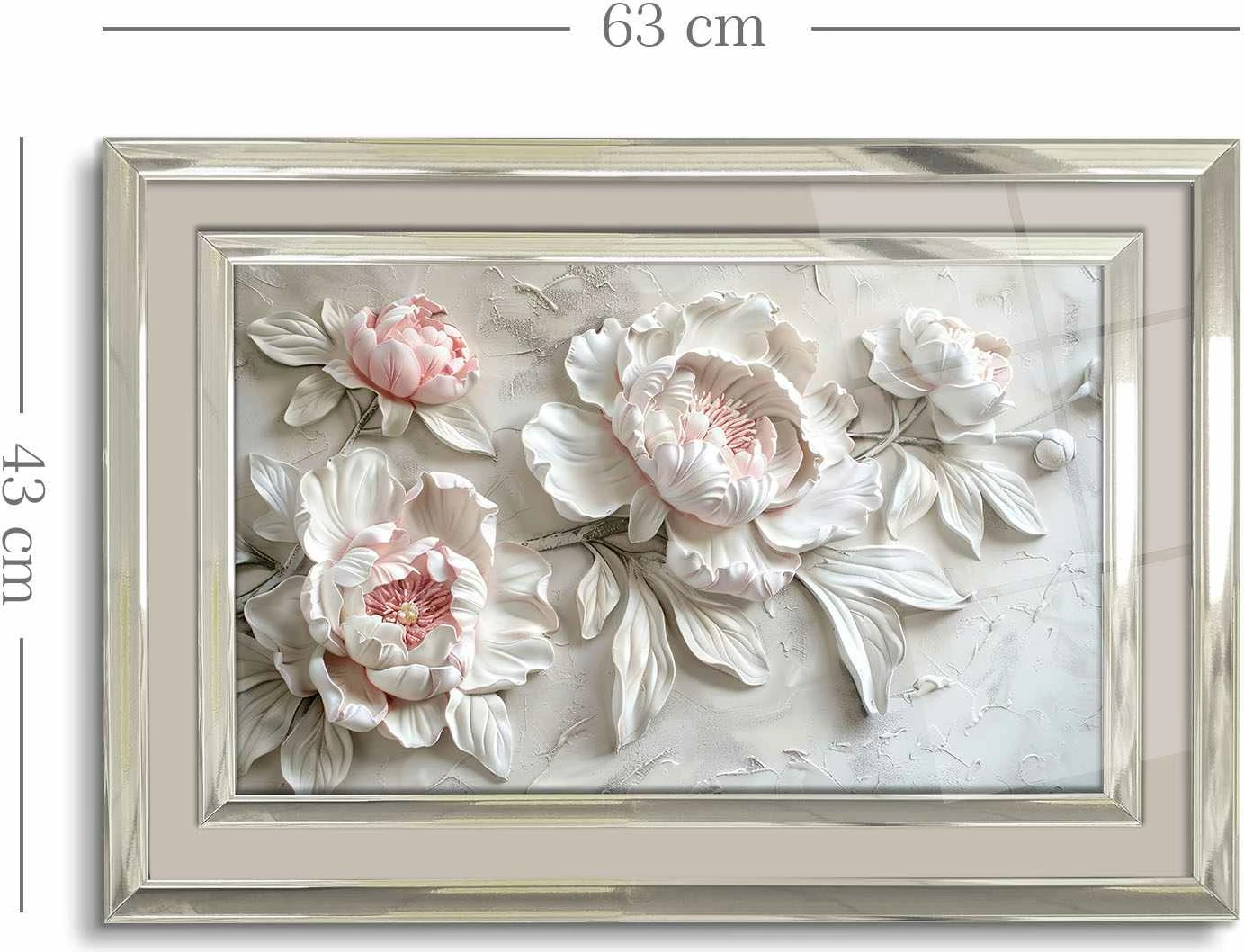 Pikturë dekorative me kornizë, shumëngjyrëshe, Wallity, 43x65cm, 1 copë