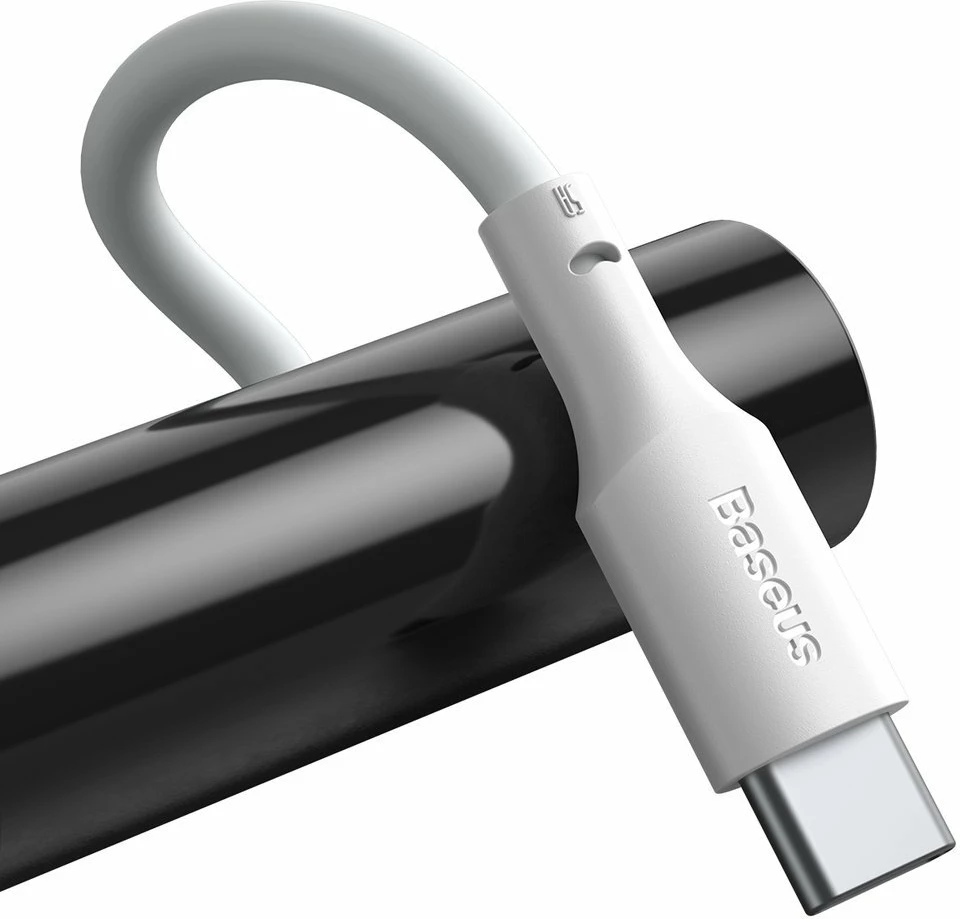 Kabllo USB në USB Type-C Baseus TZCATZJ-02, 1.5m, 40W, Set 2 copë, Bardhë
