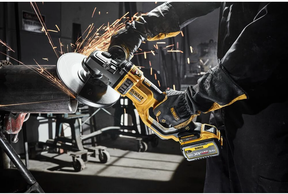 Brusilnik këndor akumulator DeWalt DCG460N 54V 230mm brushless, verdhë/zi, bare (pa bateri/karikues)