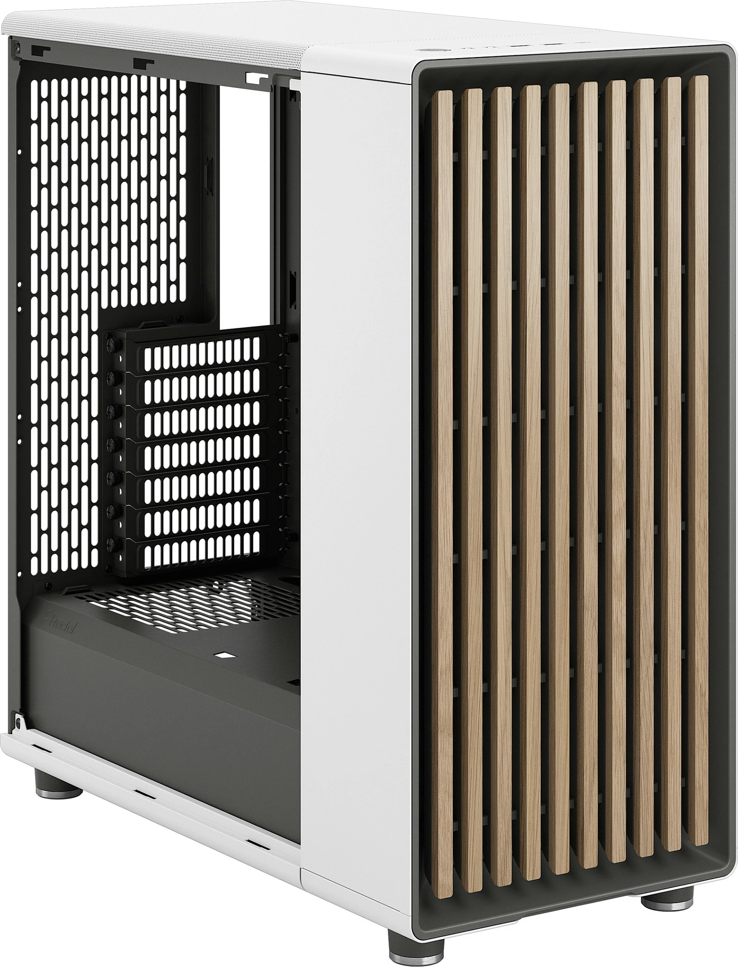 Kasë Fractal Design North Chalk White, Midi Tower, xham i kalitur