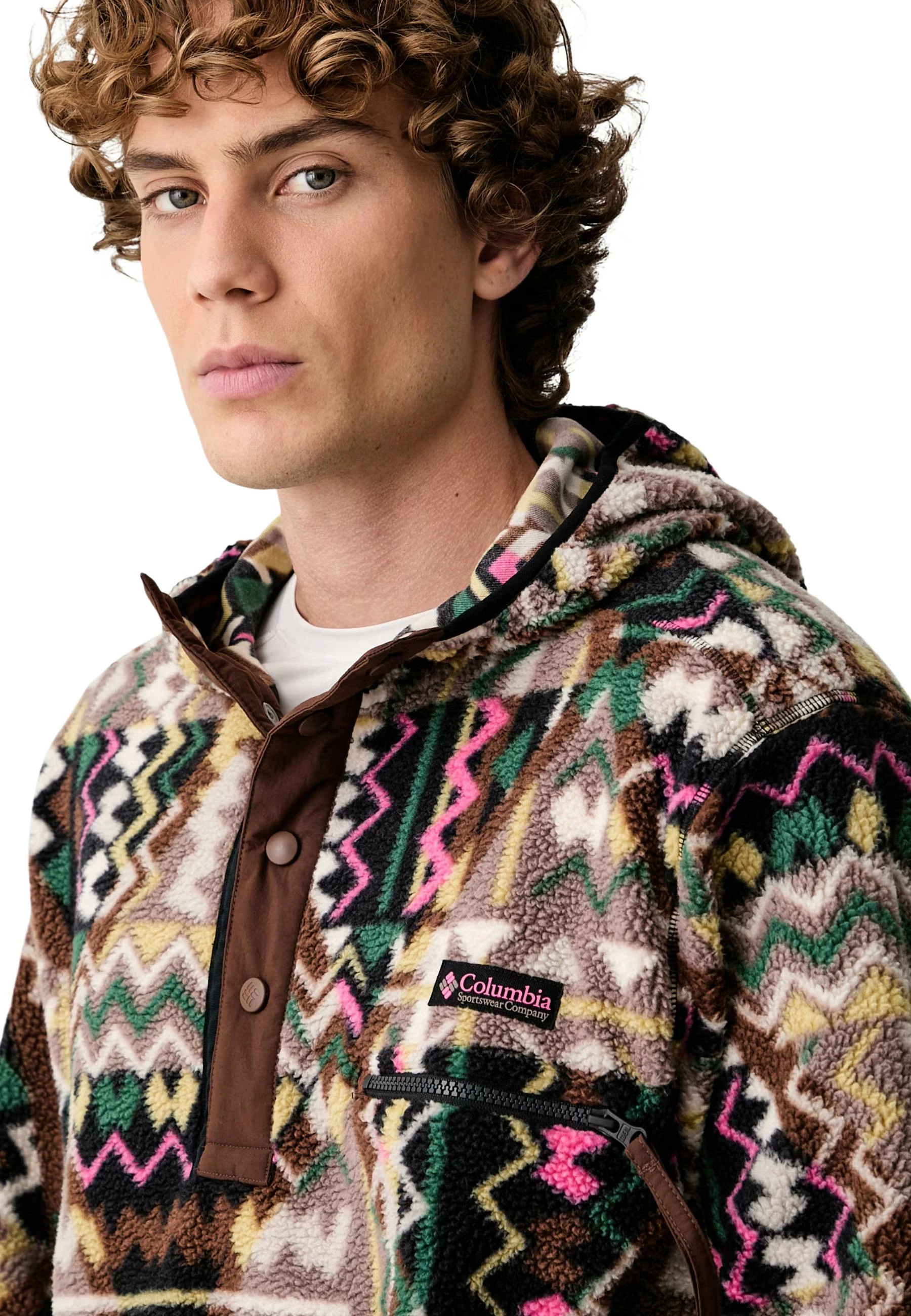 Duks për meshkuj Columbia Helvetia II Printed Hoodie 2090881, kafe [Madhësia: L]