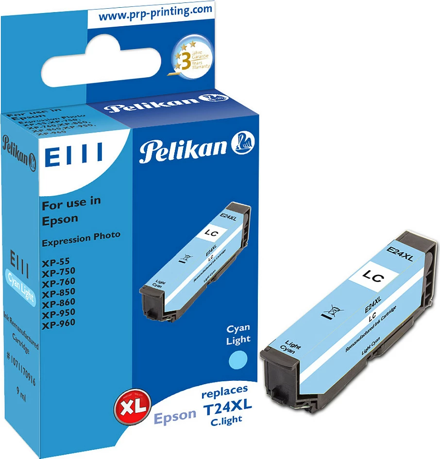 Kartrixh bojë Pelikan T2432 24XL kompatibil me Epson, 9 ml, Light Cyan