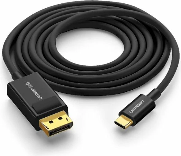 Kabllo USB-C në DisplayPort UGREEN 50994 1.5m 4K@30Hz e zezë, polybag