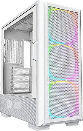 Kasë PC Montech SKY TWO GX, Tower, ATX/E-ATX, xham i temperuar, ARGB, e bardhë
