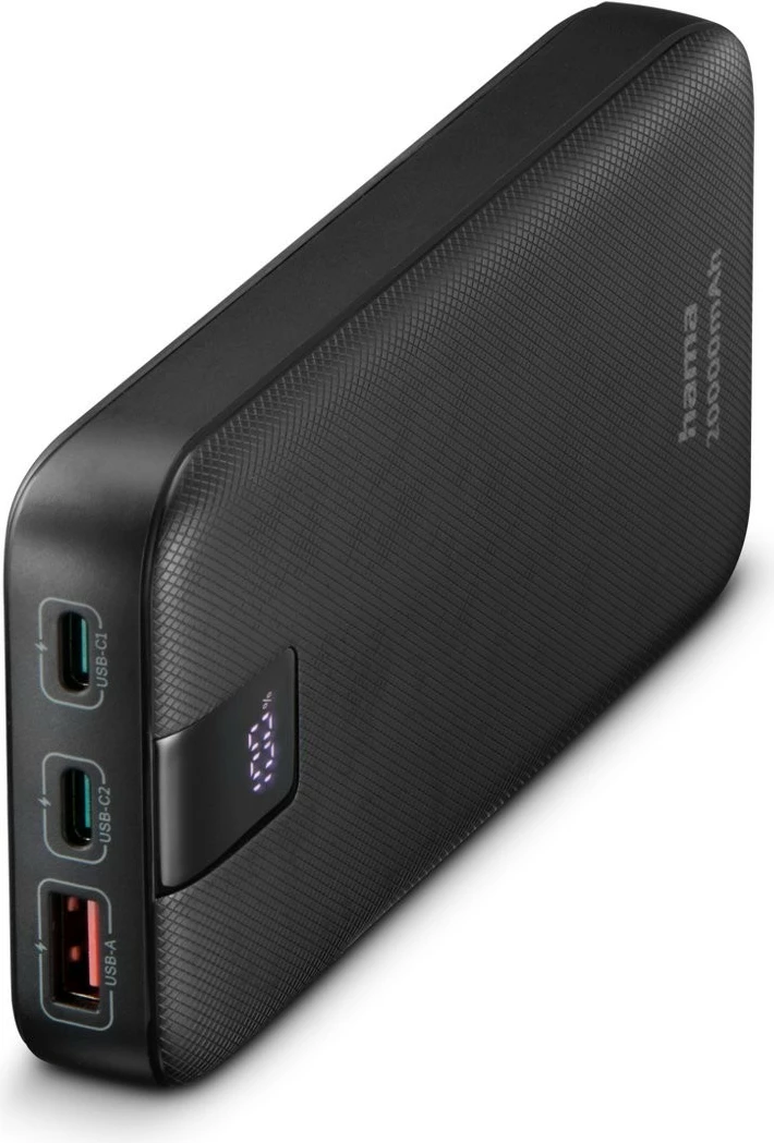 Power bank Hama PD 20000 mAh, 3 porta, Anthracite