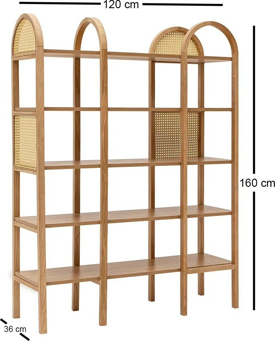 Raft librash Hanah Home, Nala 120, ngjyrë natyrale