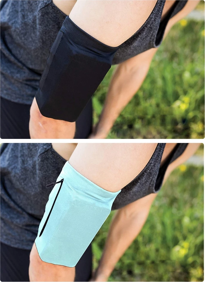 Mbështjellës krahu për vrapim Hurtel XL, për celular, material sintetik, kaltër