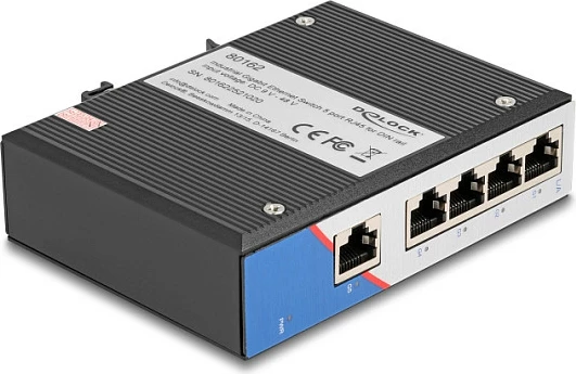 Switch DeLOCK 5-Port Gigabit Ethernet, DIN Rail, fanless, i zi