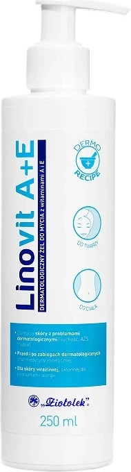 Xhel pastrues dermatologjik Linovit A+E, 250ml