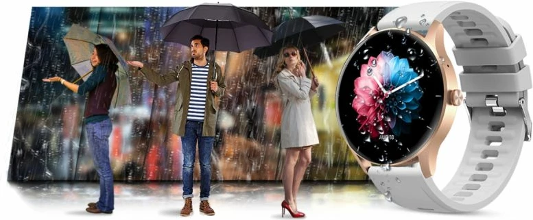 Smartwatch Gravity për femra, rose gold-white