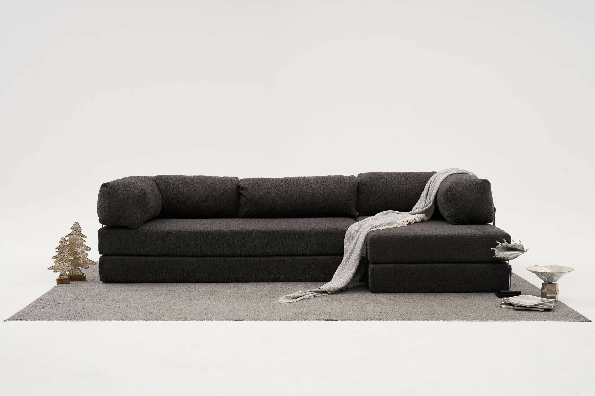 Kënd-sofë Atelier del Sofa, Comfort, ngjyrë antracit