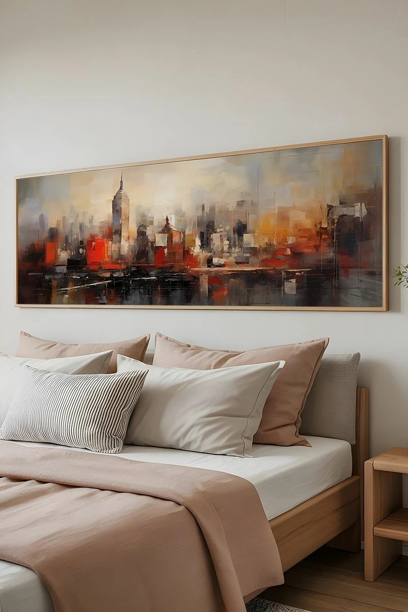 Pikturë dekorative me kornizë, Wallity, shumëngjyrëshe, Artsmdfyty18-3370, 33x70cm