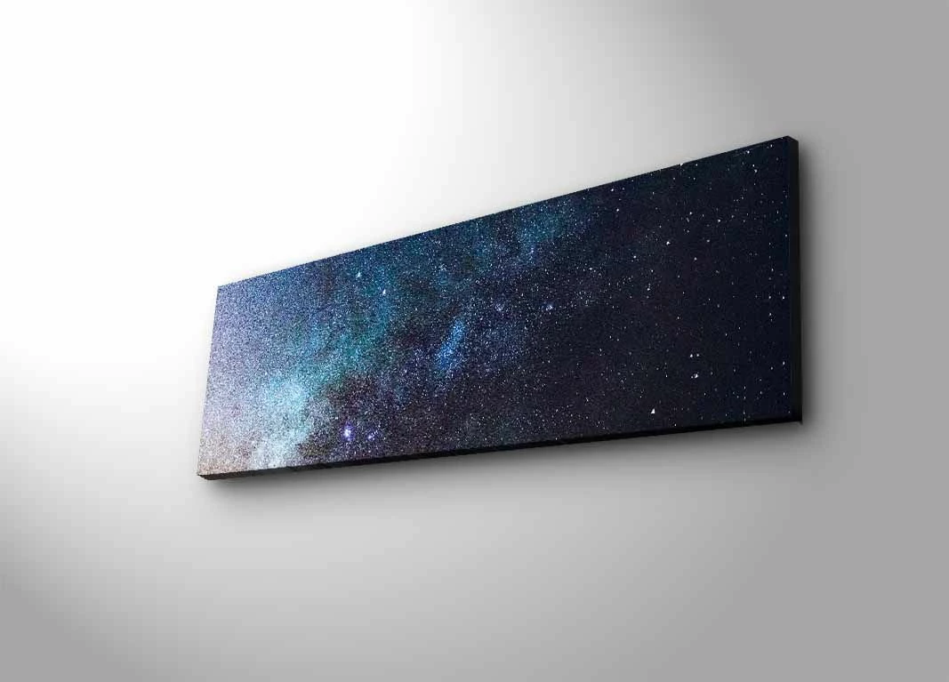 Pikturë dekorative me drita LED, kanavacë, shumëngjyrëshe, 30x90cm, 3090NASA-012