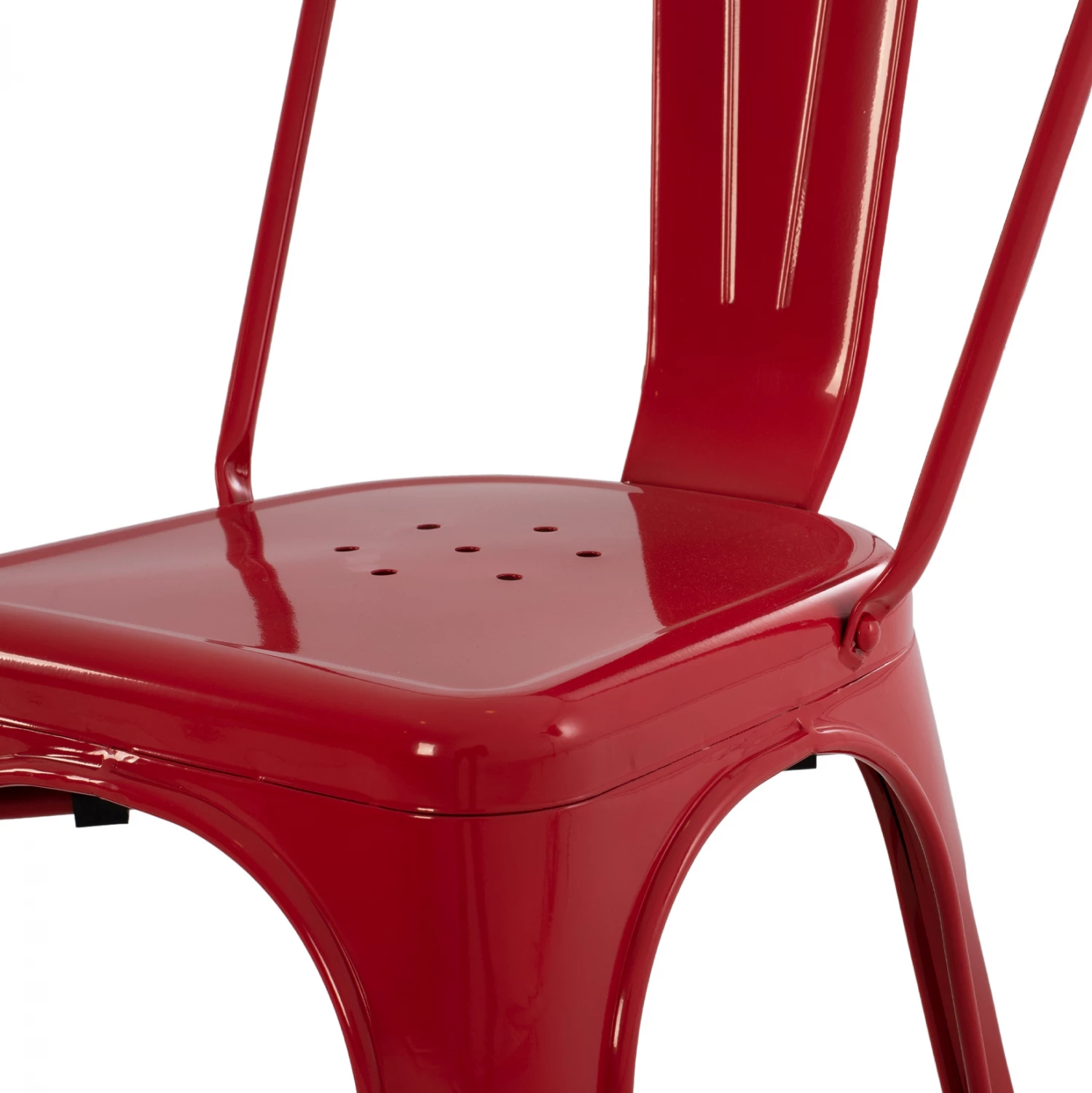 Karrige për ngrënie Melita FH8641.04 metalike, ngjyrë e kuqe, 43x50x82H cm