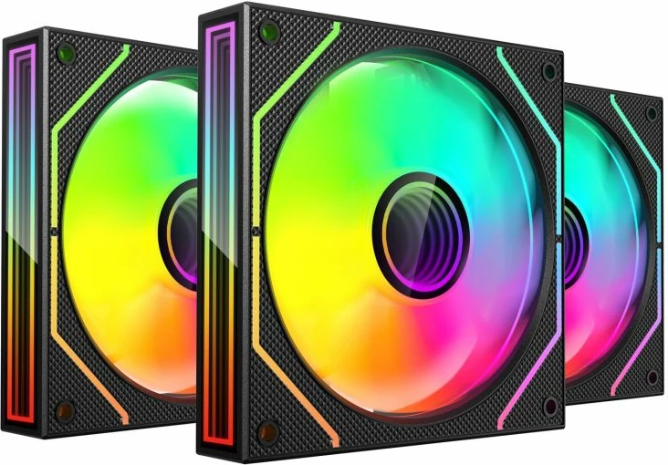 Ventilatorë kompjuteri TACENS MARS MF-3DPROKIT 120 ARGB x3, të zinj, set me hub dhe telekomandë