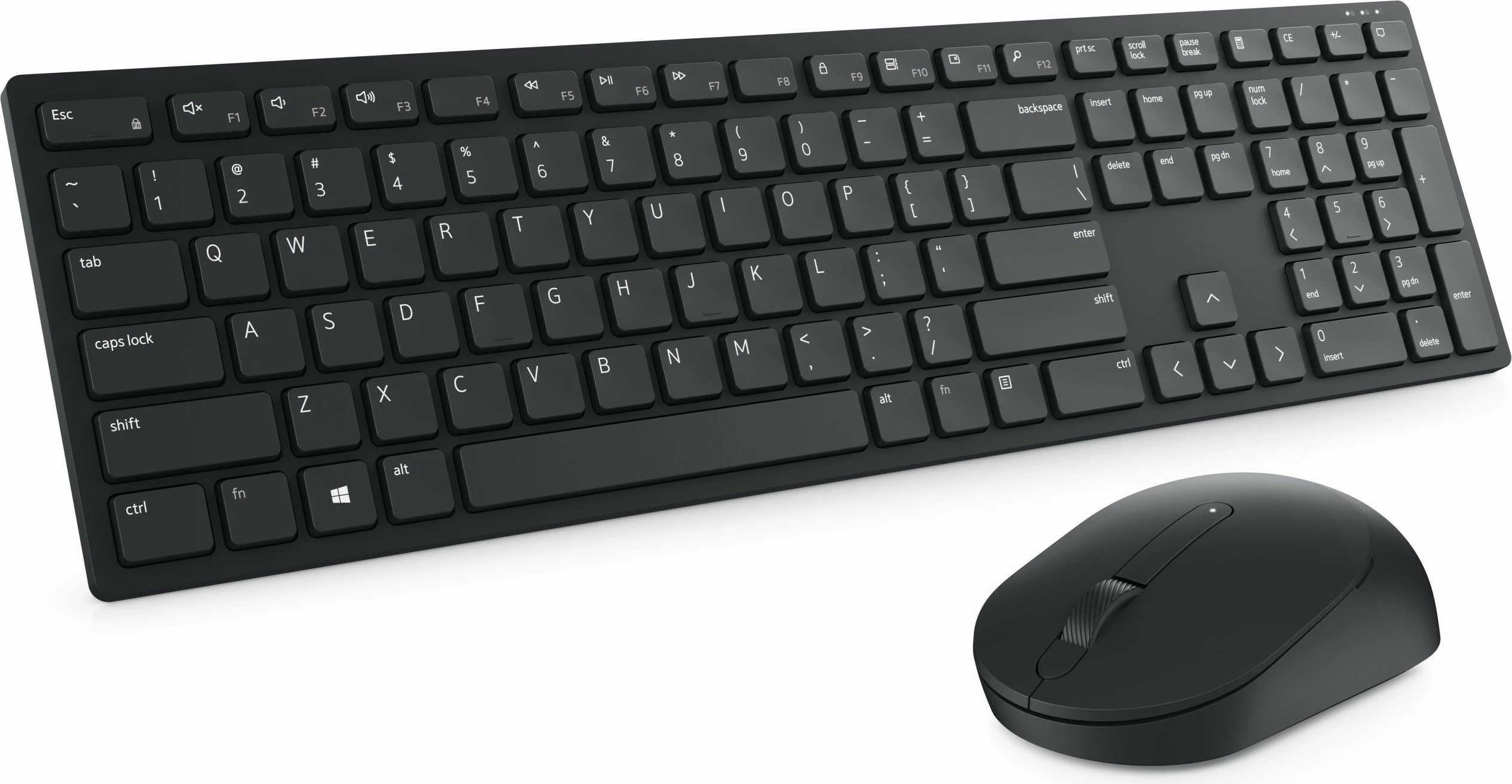 Tastierë me maus wireless DELL KM5221W, AZERTY, full-size, e zezë