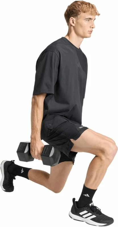 Shorce për meshkuj adidas Tech Intensity Aop KB3123, të zeza