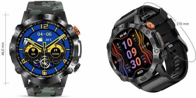 Smartwatch Gravity unisex, e zezë