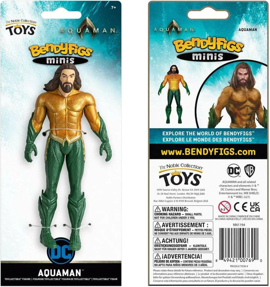 Figurinë fleksibile Noble Collection Bendyfig DC Aquaman (Comic) 14 cm