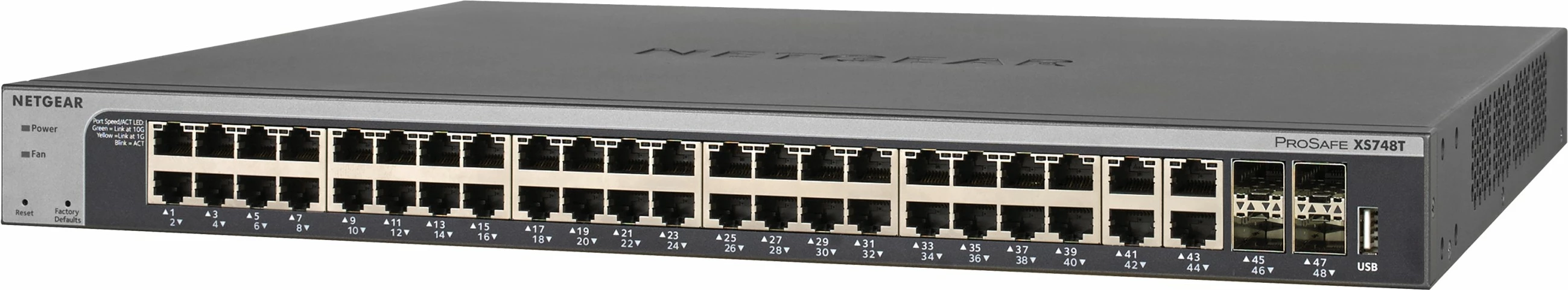 Switch NETGEAR XS748T, 48 porta, 10G Ethernet, Managed, rackmount