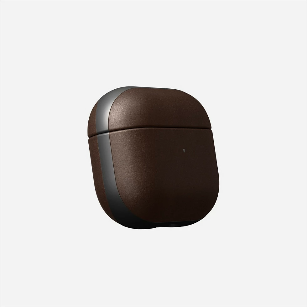 Mbështjellës për AirPods Nomad AirPods V3, lëkurë origjinale, për AirPods (Gjenerata 3), kafe Rustic Brown