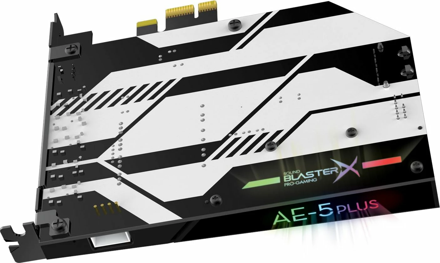 Kartë zëri Creative Sound BlasterX AE-5 Plus (70SB174000003) PCIe 32-bit/384 kHz 5.1 RGB, e zezë