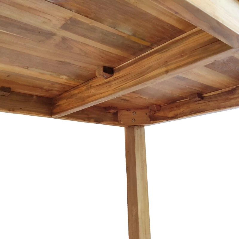 Tavolinë Wooly dru tik, hije natyrale, 220x90x75cm