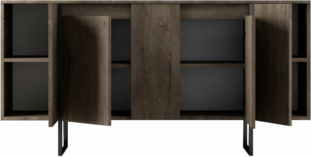 Konsolë Hanah Home Luxe, ngjyrë arre dhe e zezë