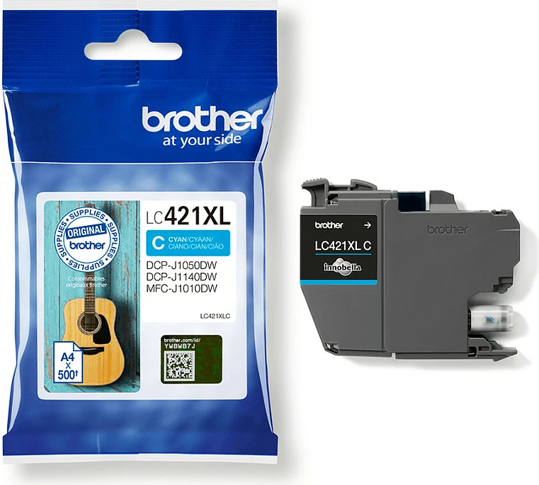Kartrix boje Brother LC-421XLC XL, 500 faqe, Cyan