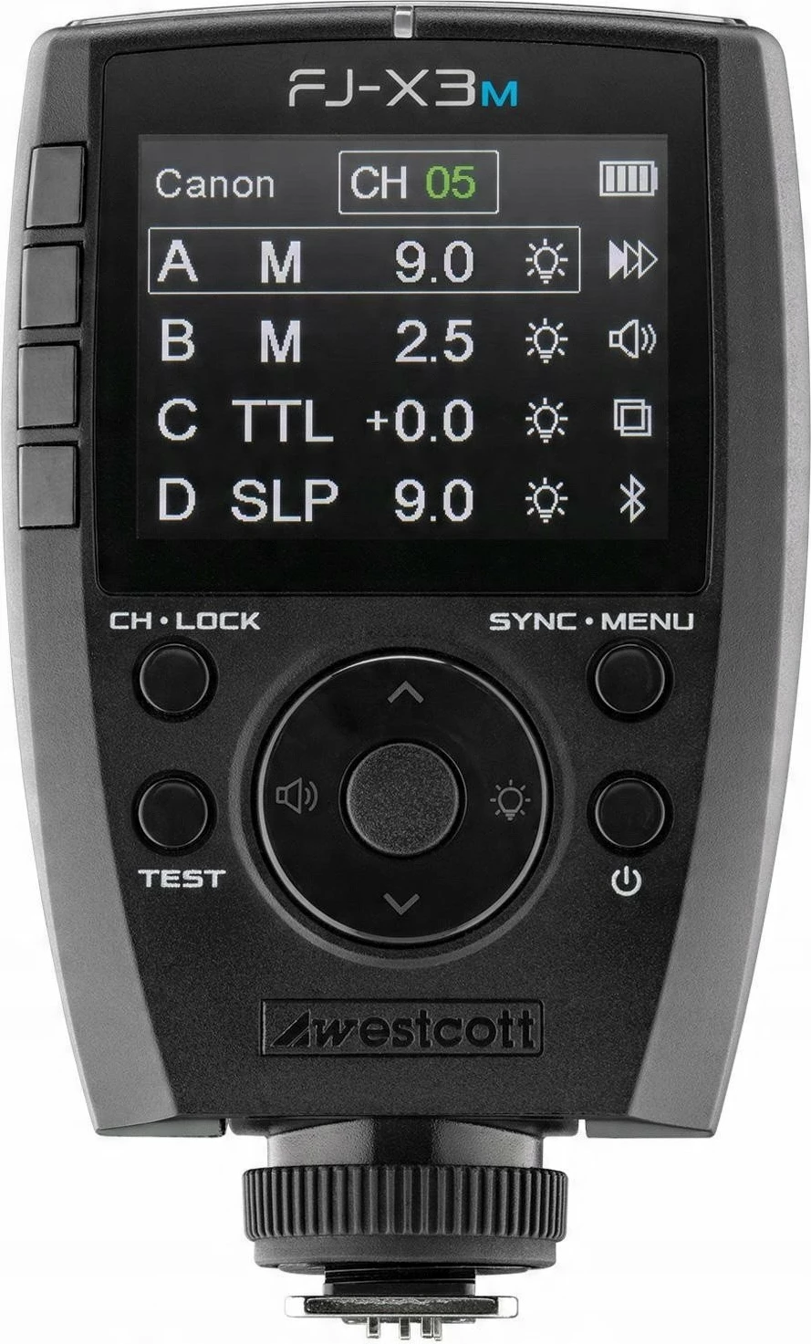 Trigger pa kabllo për blic Westcott FJ-X3M, 2.4 GHz, TTL/HSS, 300 m, i zi
