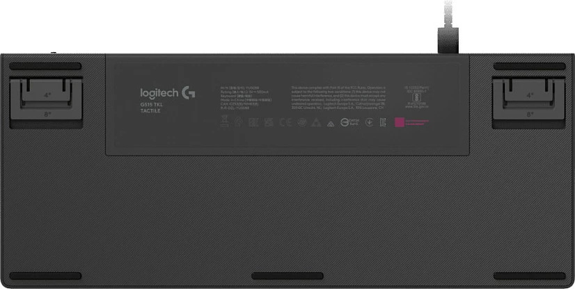 Tastierë gaming Logitech G515 TKL, mekanike low-profile, RGB, USB-C, e zezë 5