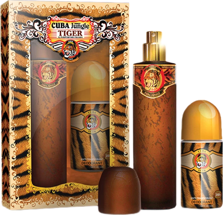 Eau de Parfum set për femra Cuba Jungle Tiger 100ml + deodorant roll-on 50ml