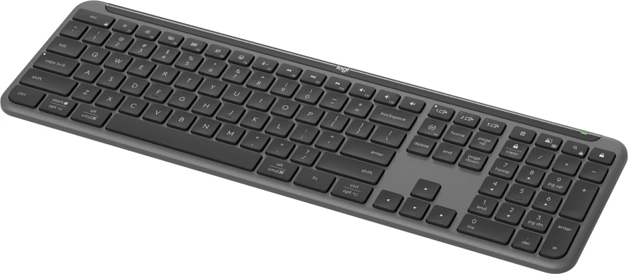 Tastierë wireless Logitech Signature Slim K950, full-size, Bluetooth/2.4GHz, US INT'L, grafit, me USB receiver