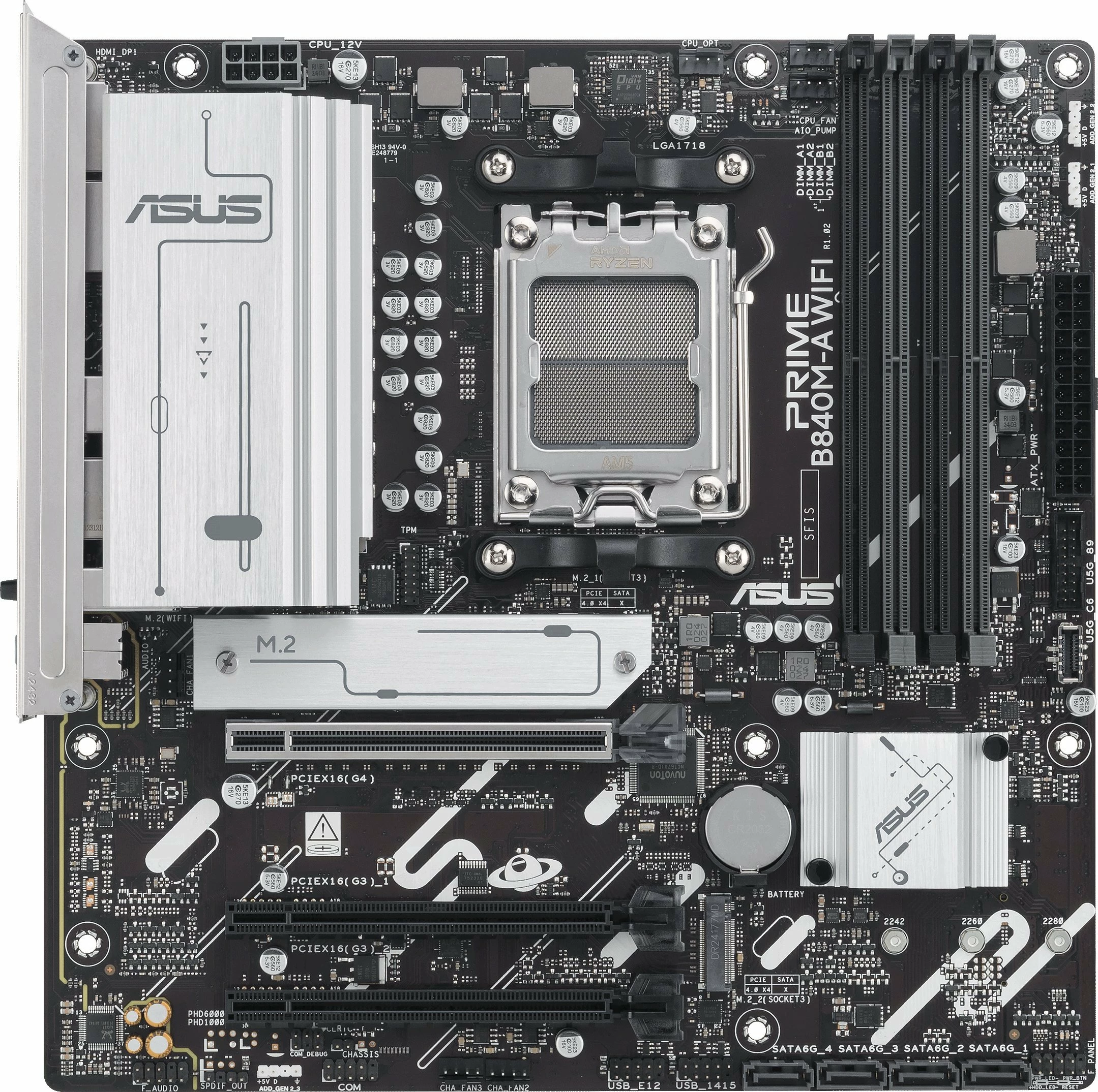 Pllakë amë Asus PRIME B840M-A WIFI Micro ATX AM5 DDR5 Wi‑Fi 6E